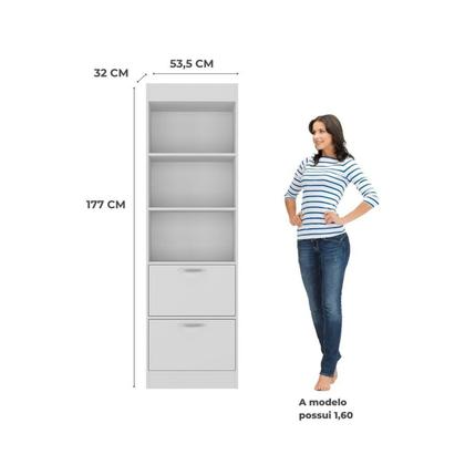 Imagem de Estante Multiuso Livreiro Organizador Vegas com 2 Portas e 2 Prateleiras