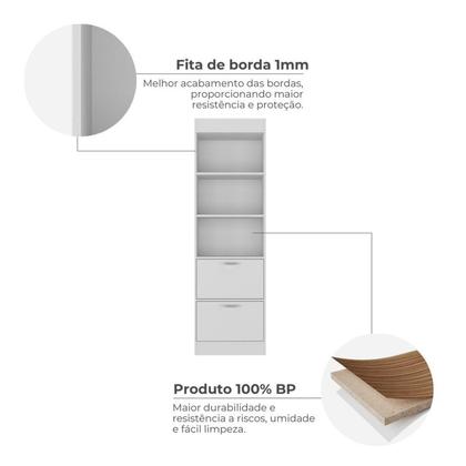 Imagem de Estante Multiuso Livreiro Organizador Vegas com 2 Portas e 2 Prateleiras