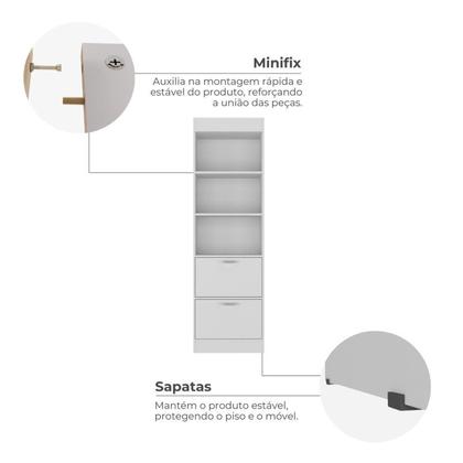Imagem de Estante Multiuso Livreiro Organizador Vegas com 2 Portas e 2 Prateleiras