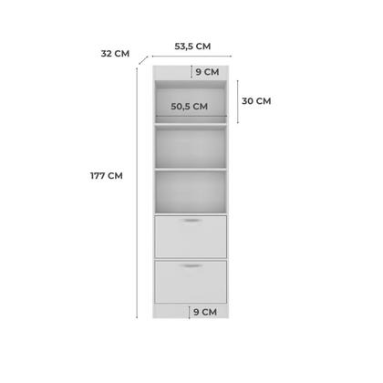 Imagem de Estante Multiuso Livreiro Organizador Vegas com 2 Portas e 2 Prateleiras