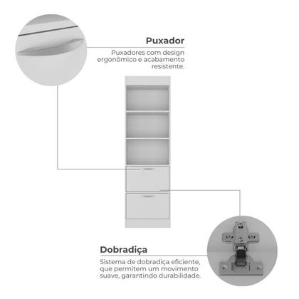 Imagem de Estante Multiuso Livreiro Organizador Vegas com 2 Portas e 2 Prateleiras