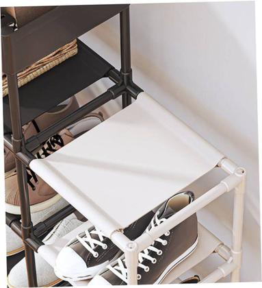 Imagem de Estante Multiuso Moderna 4 Andares Rack Organizador Sapatos Roupas Livros Decoração Quarto Sala Reforçada