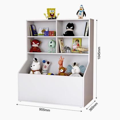 Imagem de Estante Multiuso Organizador de Brinquedo Para Berçário Sala de Jogos e Quarto de Bebes Armário de Armazenamento Aberto
