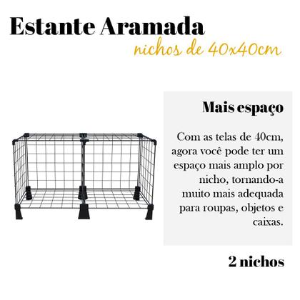 Imagem de Estante Multiuso para Livros Disco de Vinil LPs 2 Nichos 40x40cm Organizador de Armário de Aço Preto