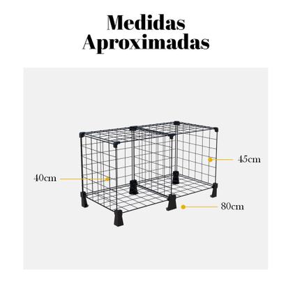 Imagem de Estante Multiuso para Livros Disco de Vinil LPs 2 Nichos 40x40cm Organizador de Armário de Aço Preto