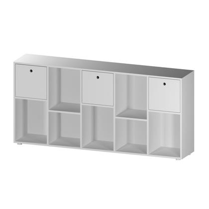 Imagem de Estante Multiuso Quarto Infantil com 3 Caixas e 7 Nichos 159x74cm Maia