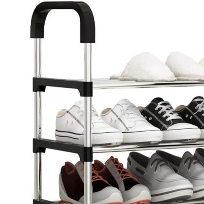 Imagem de Estante multiuso sapateira organizadora de sapatos bota chinelo rack modular closet quarto lavanderia