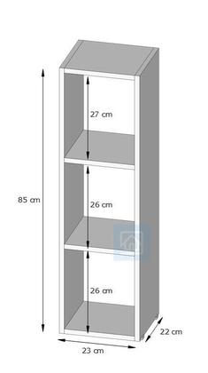 Imagem de Estante Nicho Vertical Três Prateleiras Para Livros - Compmovel