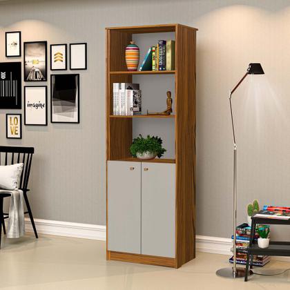 Imagem de Estante Office Multiuso Organizador Escritório Quarto Cozinha Off White Freijó