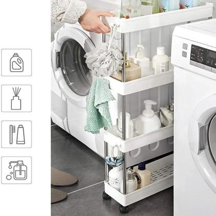 Imagem de Estante Organizador Carrinho Multiuso Quarto Lavanderia 4