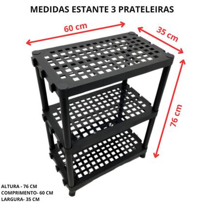 Imagem de Estante organizadora 3 e 4 Prateleiras Multiuso Modular Reforçada