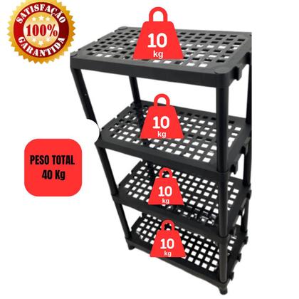 Imagem de Estante organizadora 3 e 4 Prateleiras Multiuso Modular Reforçada