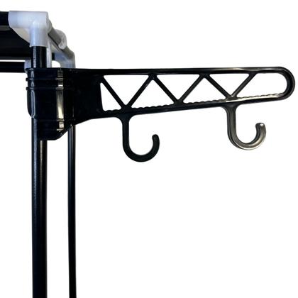 Imagem de Estante Organizadora com 3 Prateleiras Multiuso Suporta até 15kg Possui Cabideiro Removível