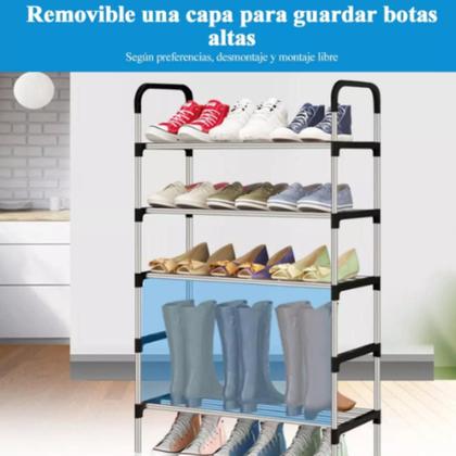 Imagem de Estante Organizadora Multiuso 5 Prateleiras Sapateira Modular 15 Pares Lavanderia Rack Multiuso Porta Calcados Brinquedo