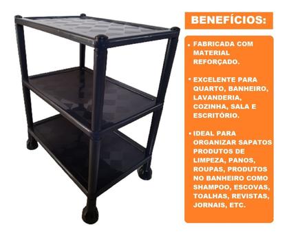 Imagem de Estante Organizadora Multiuso Prateleira com 3 andares