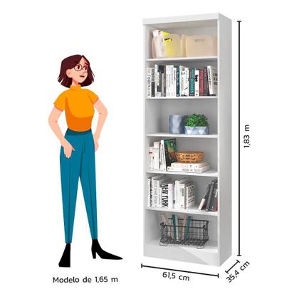 Imagem de Estante Organizadora Multiuso Sala Quarto Escritório Livros Brinquedos 5 Prateleiras 1404 Linus