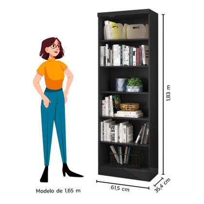 Imagem de Estante Organizadora Multiuso Sala Quarto Escritório Livros Brinquedos 5 Prateleiras Linus