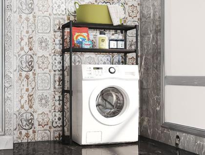 Imagem de Estante Organizadora Para Lavanderia Máquina De Lavar Multiuso Com Duas Prateleiras Top Rio