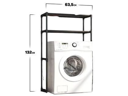Imagem de Estante Organizadora Para Lavanderia Máquina De Lavar Multiuso Com Duas Prateleiras Top Rio