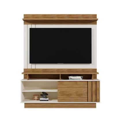 Imagem de Estante Painel Home para TV 55" Goiás Off White/Amêndoa- MABE MAGAZINE