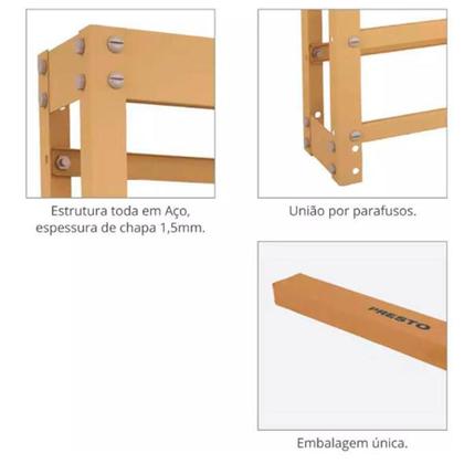 Imagem de Estante para Caixas Plásticas N 05 Referencia 54/5 sem Caixas PRESTO