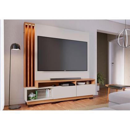 Imagem de Estante para Home Theater e TV até 65 Polegadas Humaitá Off White e Freijó
