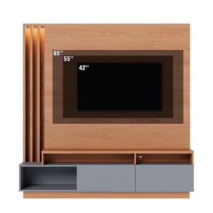 Imagem de Estante para Home Theater e TV até 75 Polegadas Humaitá Freijó e Cinza