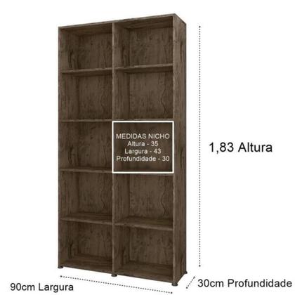 Imagem de Estante para Livros 2 Portas Office Castani Hungria Casa Moderna