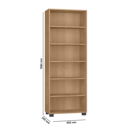 Imagem de Estante para Livros 5 Prateleiras 188cmx60,5cm Office Móveis Leão