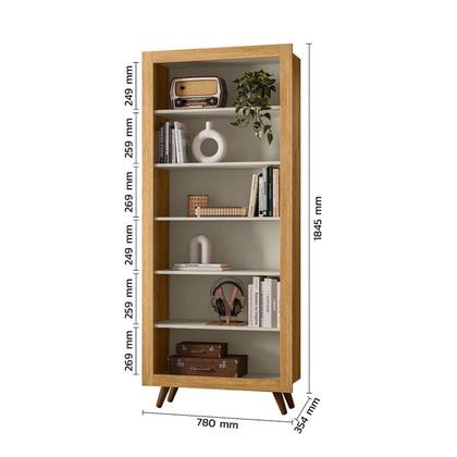 Imagem de Estante para Livros 6 Prateleiras Retrô