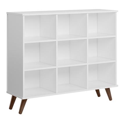 Imagem de Estante para Livros 9 Nichos Branco/Retro 1478 - Qmovi