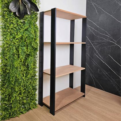 Imagem de Estante Para Livros Armário Multiuso 5 Prateleiras Organizador Cozinha Sala Quarto Escritório