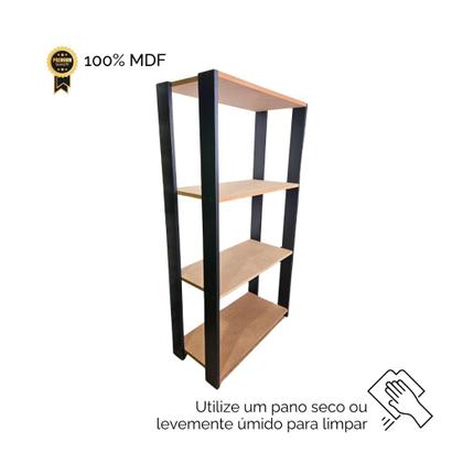 Imagem de Estante Para Livros Armário Multiuso 5 Prateleiras Organizador Cozinha Sala Quarto Escritório