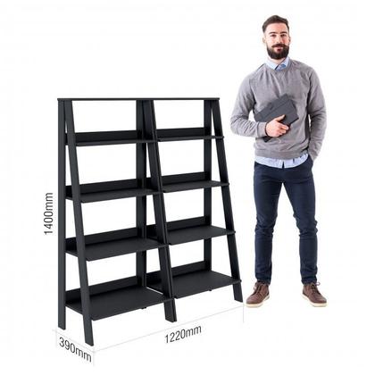 Imagem de Estante para Livros Escada 140cmx122cm 4 Prateleiras Tok Yescasa