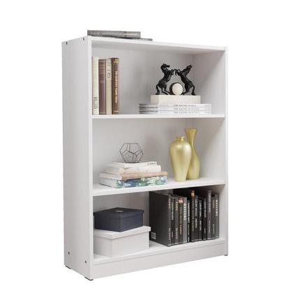 Imagem de Estante para Livros Home Sala Madesa 6907 com 3 Nichos - Branco