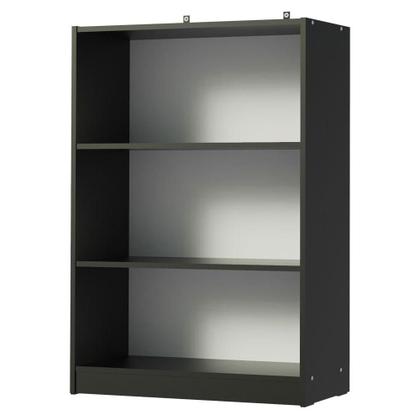 Imagem de Estante para Livros Home Sala Madesa 6907 com 3 Nichos - Preto