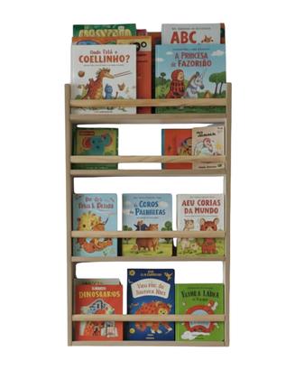 Imagem de Estante para Livros Infantil com 3 Prateleiras Organizadoras para Brinquedos - Mel