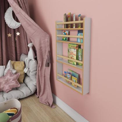 Imagem de Estante para Livros Infantil com 3 Prateleiras Organizadoras para Brinquedos - Mel