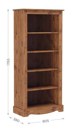 Imagem de Estante Para Livros Livreiro Organizador Multiuso De Madeira Cera Carvalho