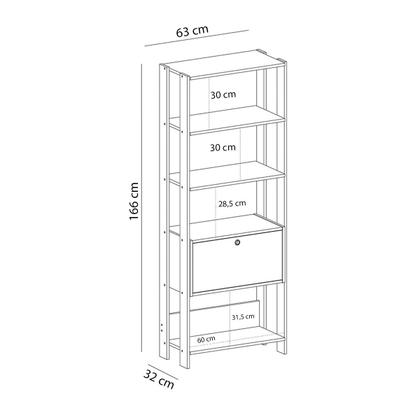 Imagem de Estante para Livros Match 2 Porta 6 Prateleiras Branco - Panorama Móveis