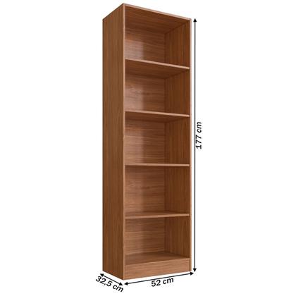 Imagem de Estante para Livros Palermo 4 Prateleiras Freijó - Irm Móveis