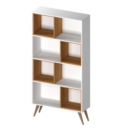 Imagem de Estante para Livros Retrô com 4 Nichos Removíveis 180cmx90cm Atlas Yescasa