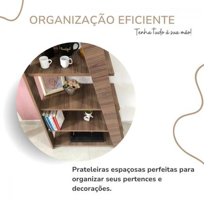 Imagem de Estante para Livros Star 5 Prateleiras Nogal - Artany Móveis