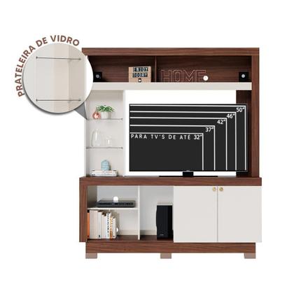 Estante Para Sala Nogueira Real Off White Valença Colibri Imagem de Estante Para Sala Nogueira Real Off White Valença Colibri