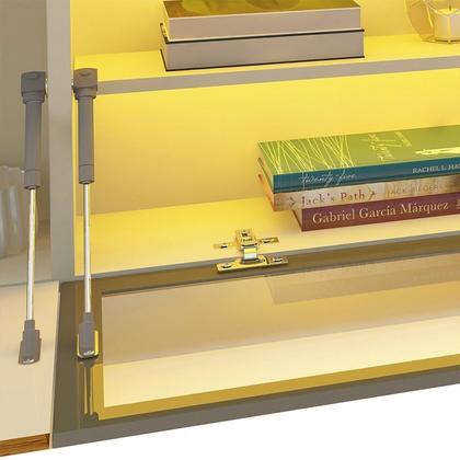 Imagem de Estante para TV até 90 Polegadas 255cm com Porta Reflecta LED 100% MDF Luminare