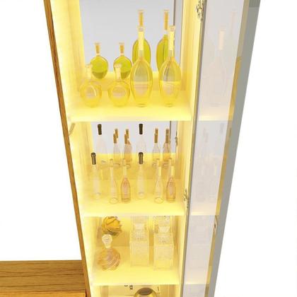 Imagem de Estante para TV até 90 Polegadas 255cm com Porta Reflecta LED 100% MDF Luminare