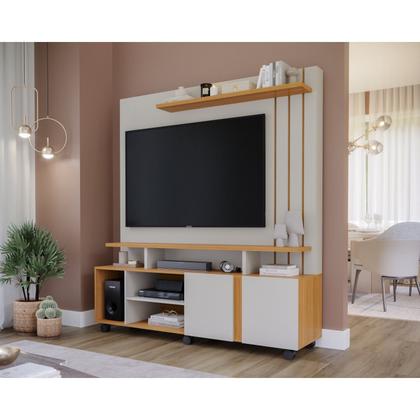 Imagem de Estante para TV e Home Theater até 55 Polegadas 100% MDF 160CMX182,5cm 2 Portas Valência Branco