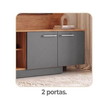 Imagem de Estante para TV e Home Theater até 55 Polegadas 166CMX155CM Nichos 2 Portas Havana