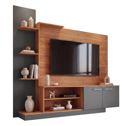 Imagem de Estante para TV e Home Theater até 55 Polegadas 166CMX155CM Nichos 2 Portas Havana