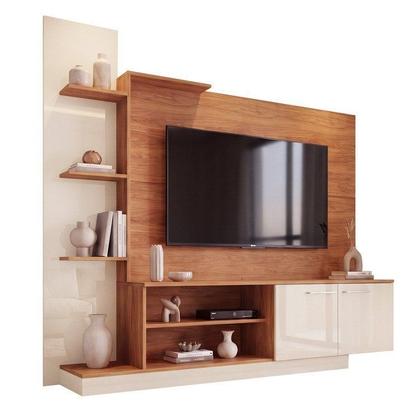 Imagem de Estante para TV e Home Theater até 55 Polegadas Nichos 2 Portas Cinamomo Off White Havana
